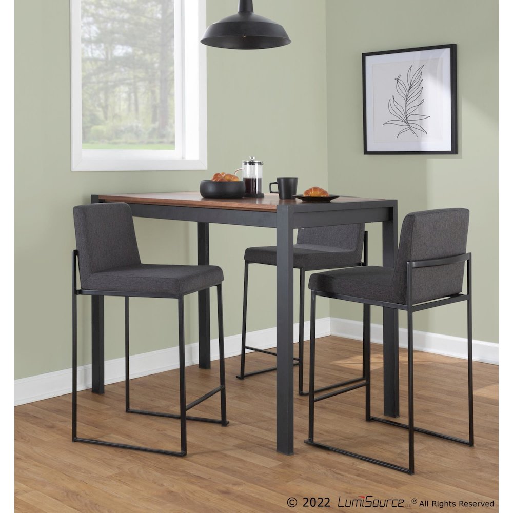 Fuji High Back 26" Fixed-Height Counter Stool - Set of 3. Picture 9