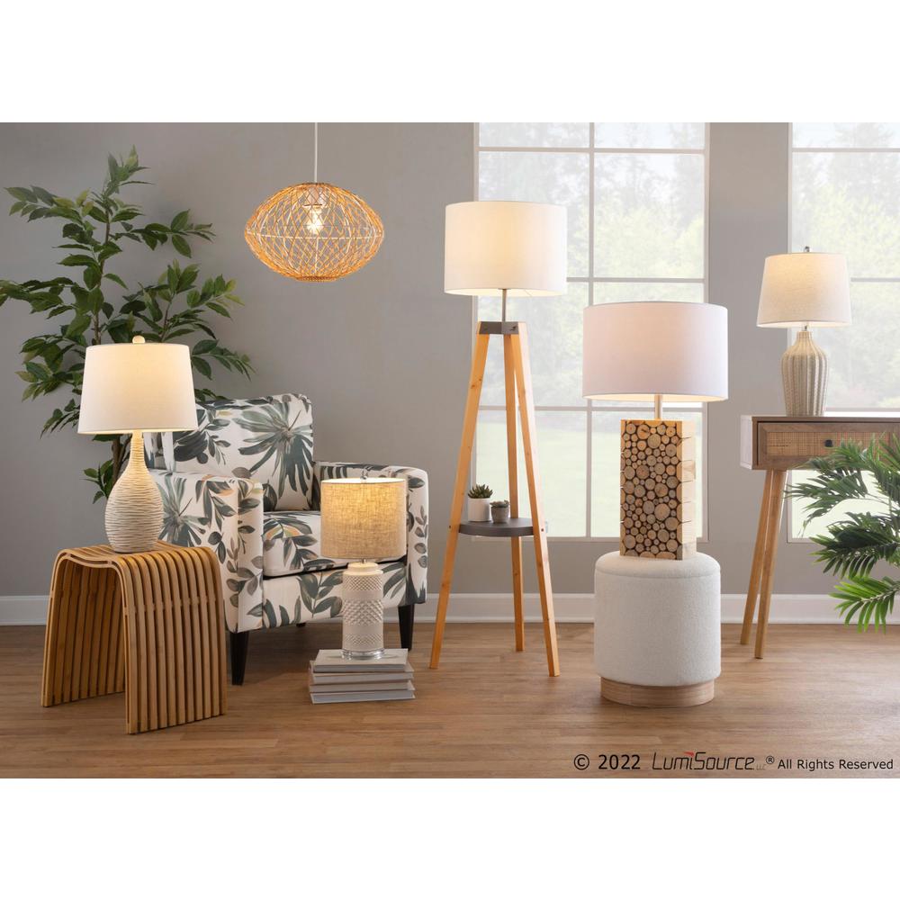 Beige Rockwell 23" Ceramic Table Lamp - Set of 2. Picture 6