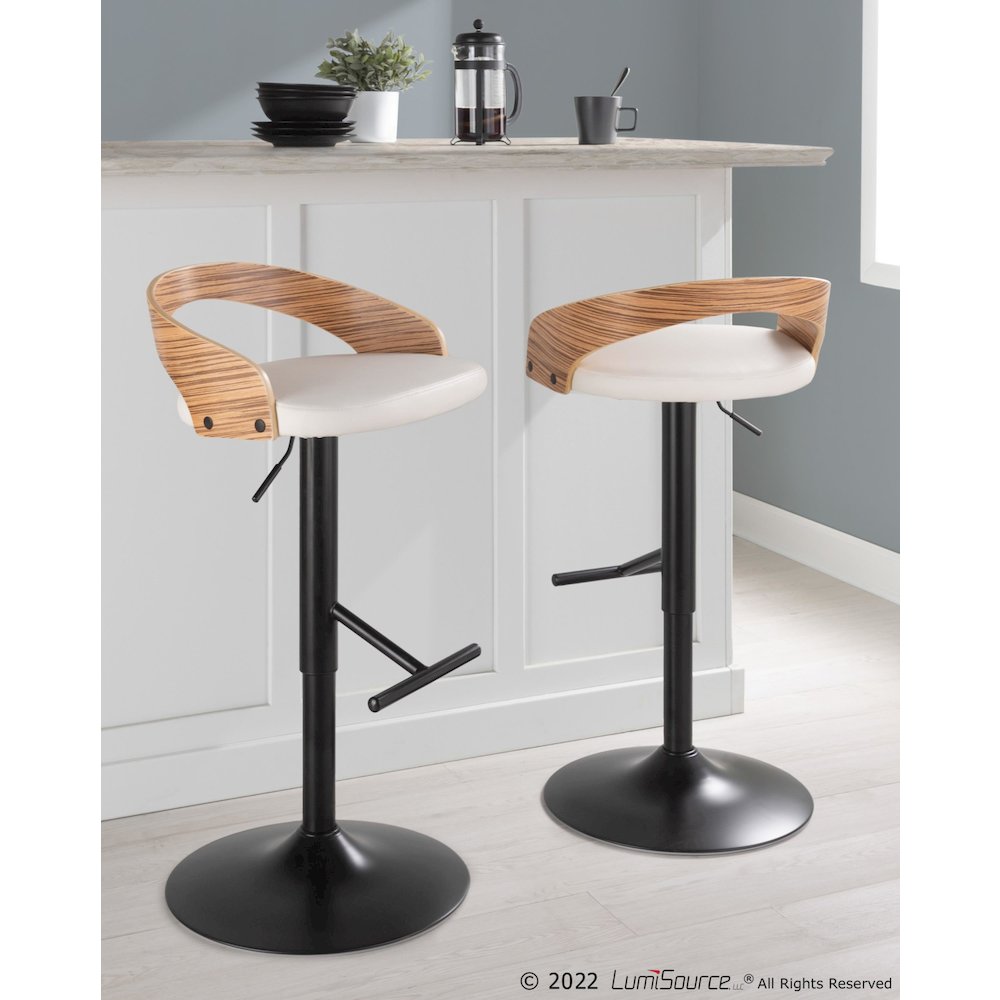 Grotto Adjustable Barstool - Set of 2. Picture 8