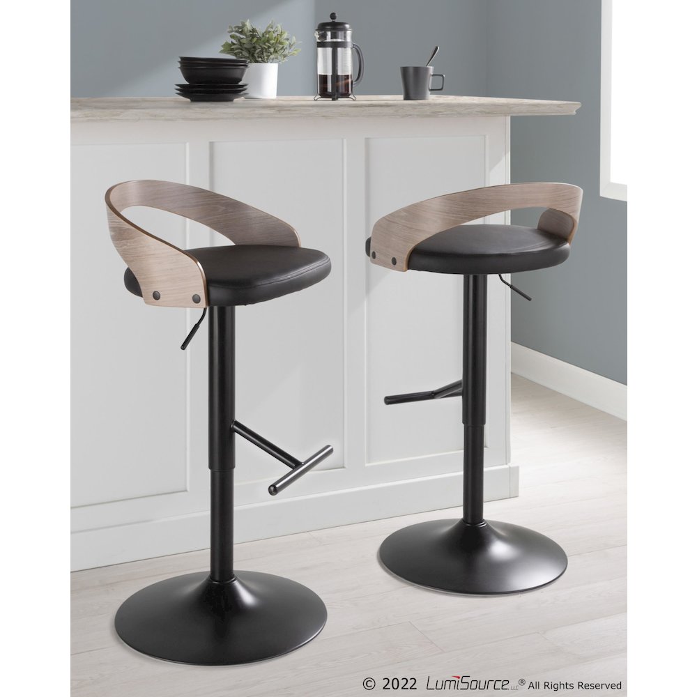 Grotto Adjustable Barstool - Set of 2. Picture 7