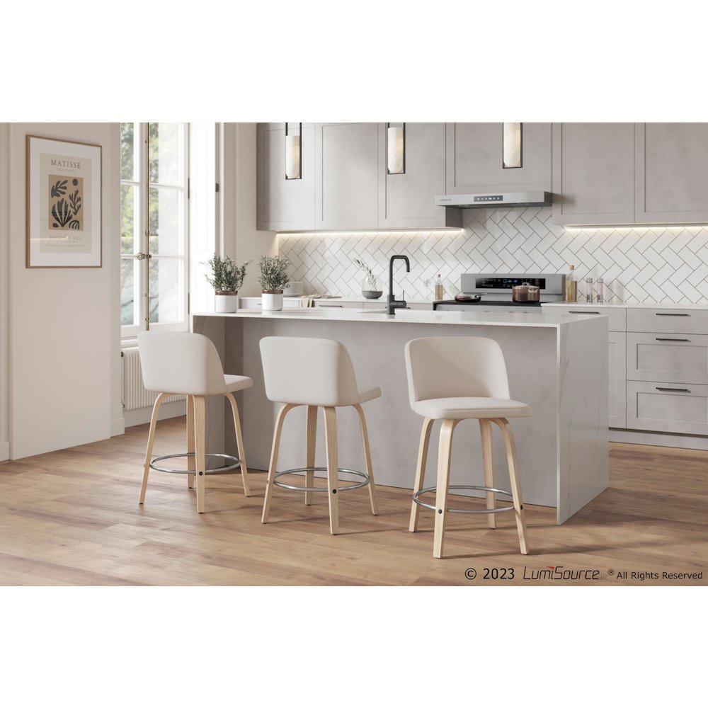 Toriano 24" Fixed-Height Counter Stool - Set of 2. Picture 7