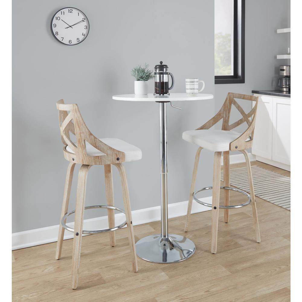 Clear Charlotte 30" Fixed-Height Barstool - Set of 2. Picture 8