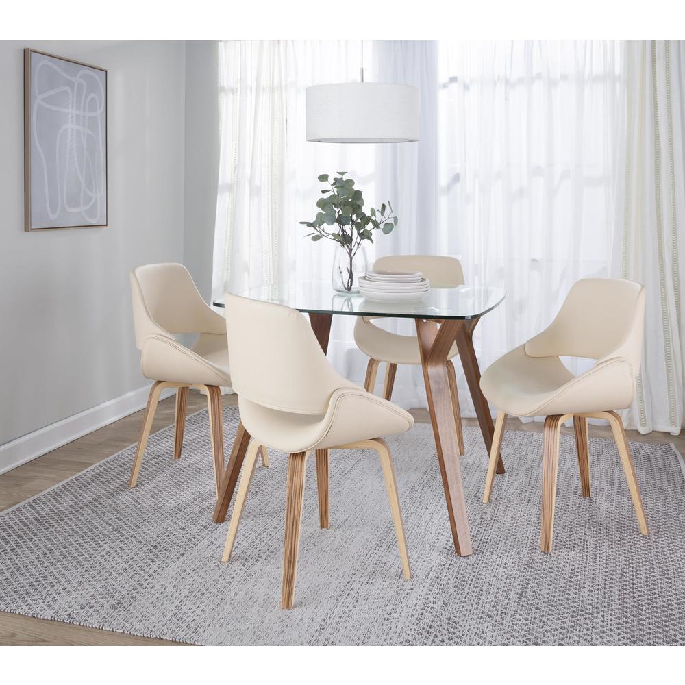 Zebra Wood, Cream PU Fabrico Chair - Set of 2. Picture 7
