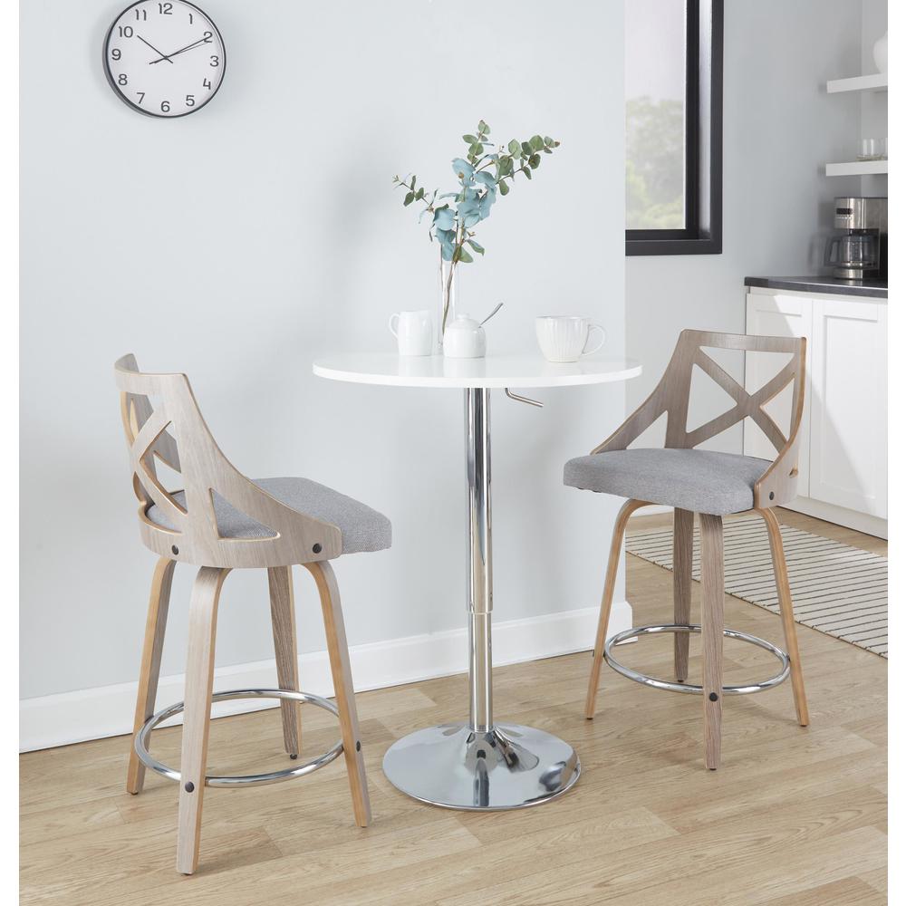 Grey Charlotte 26" Fixed-Height Counter Stool - Set of 2. Picture 8