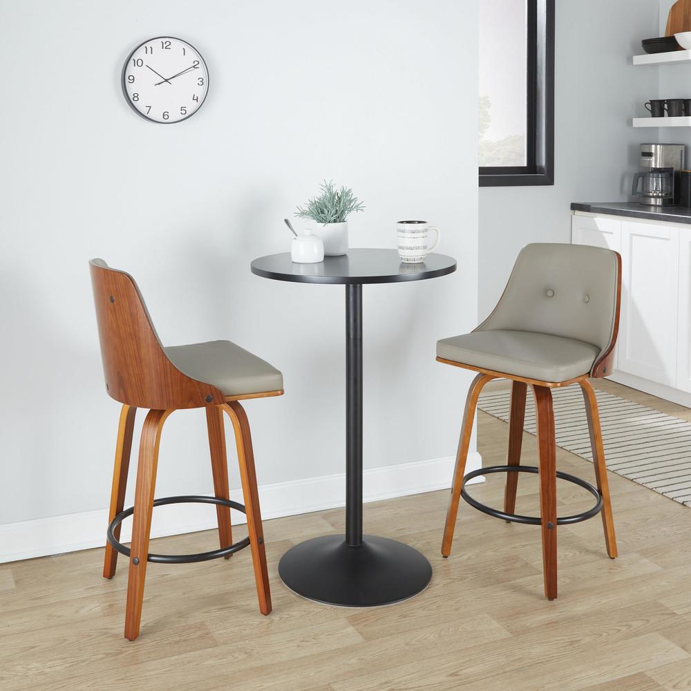 Grey Gianna 26" Fixed-Height Counter Stool - Set of 2. Picture 7