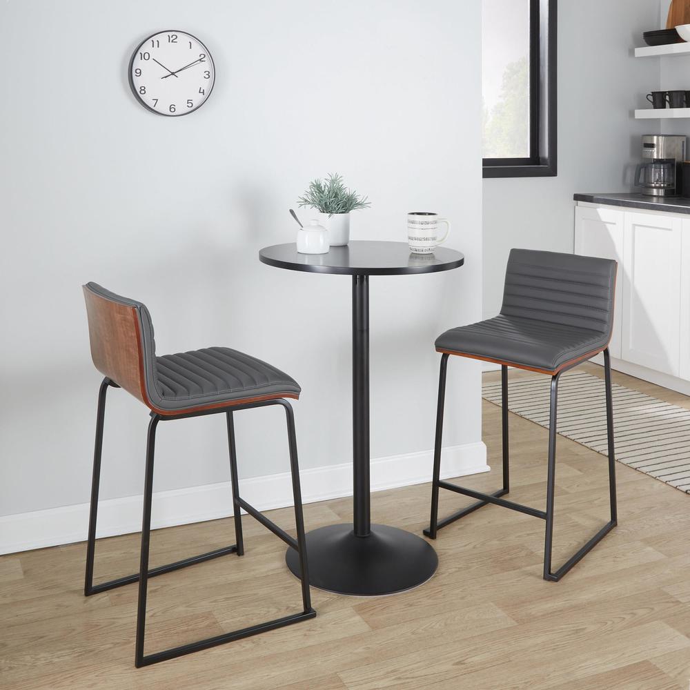 Grey Mason Mara 26" Fixed-Height Counter Stool - Set of 2. Picture 9
