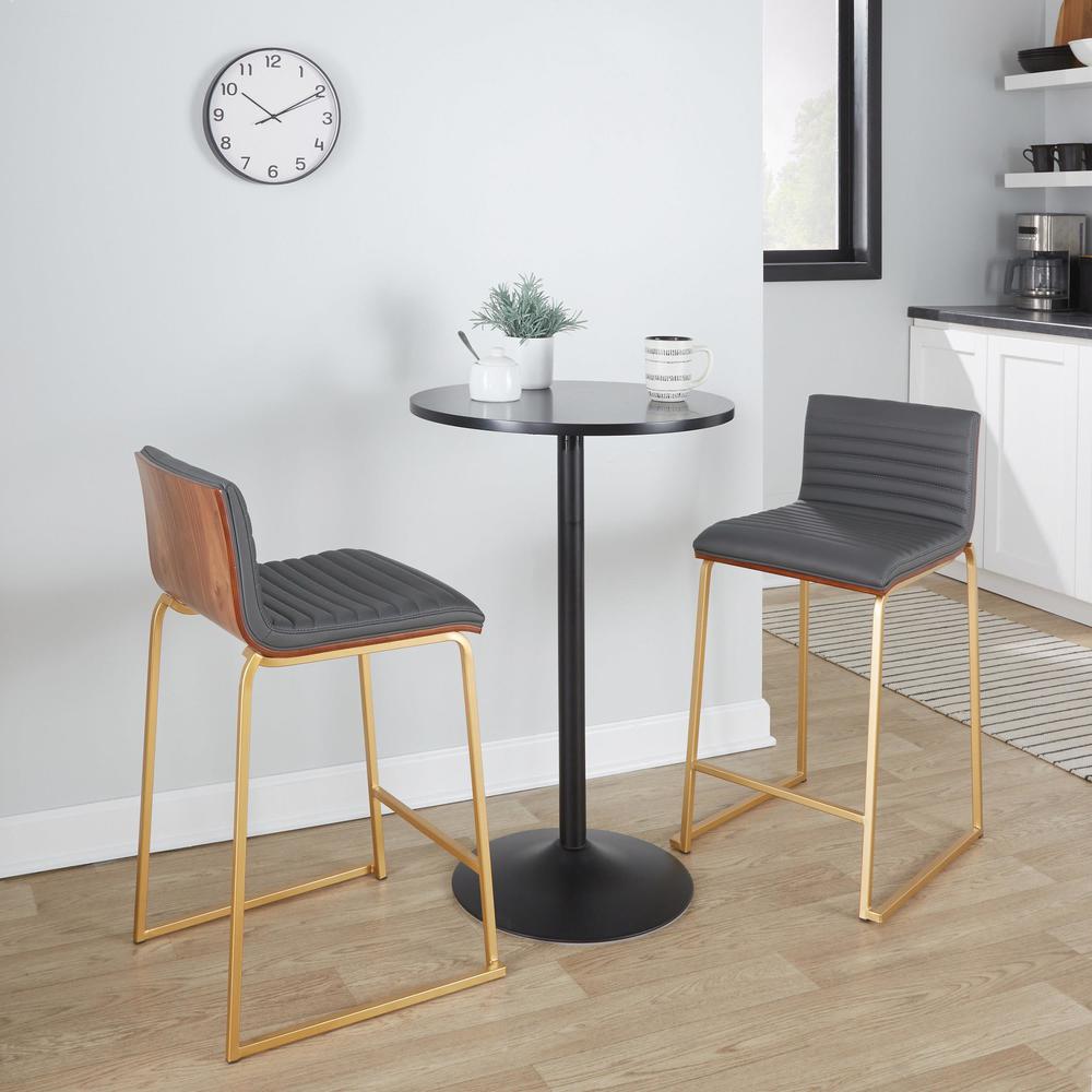Grey Mason Mara 26" Fixed-Height Counter Stool - Set of 2. Picture 9