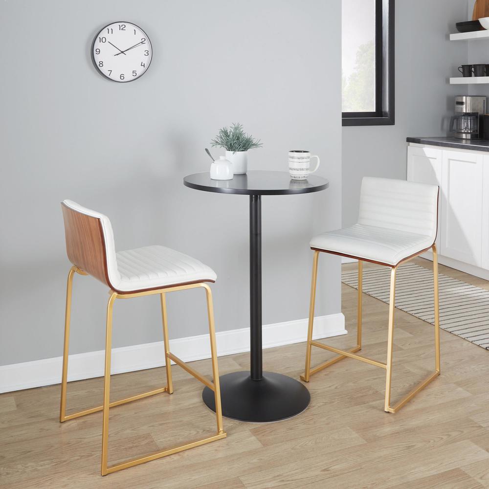 White Mason Mara 26" Fixed-Height Counter Stool - Set of 2. Picture 9