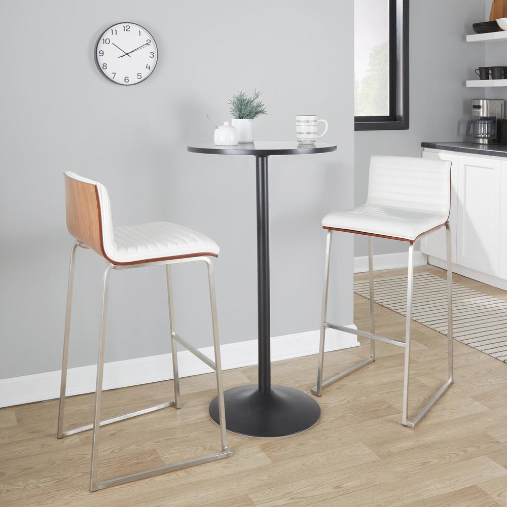White Mason Mara 30" Fixed-Height Barstool - Set of 2. Picture 9