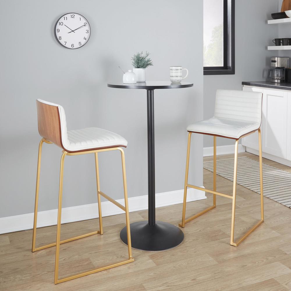 White Mason Mara 30" Fixed-Height Barstool - Set of 2. Picture 9
