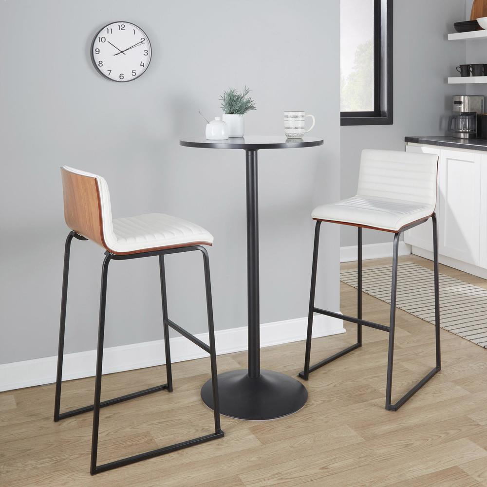 White Mason Mara 30" Fixed-Height Barstool - Set of 2. Picture 9