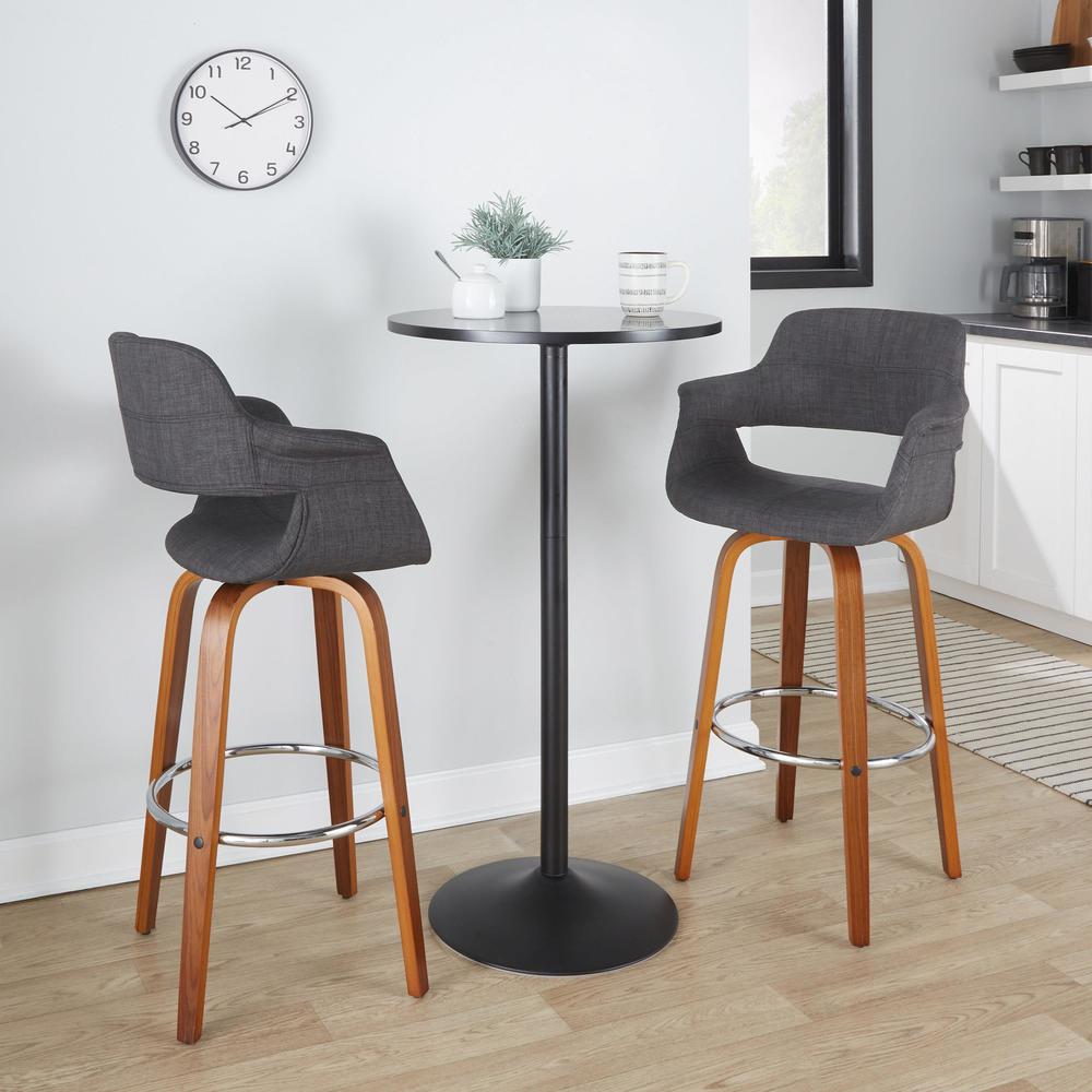 Grey Vintage Flair 30" Fixed-Height Barstool - Set of 2. Picture 8