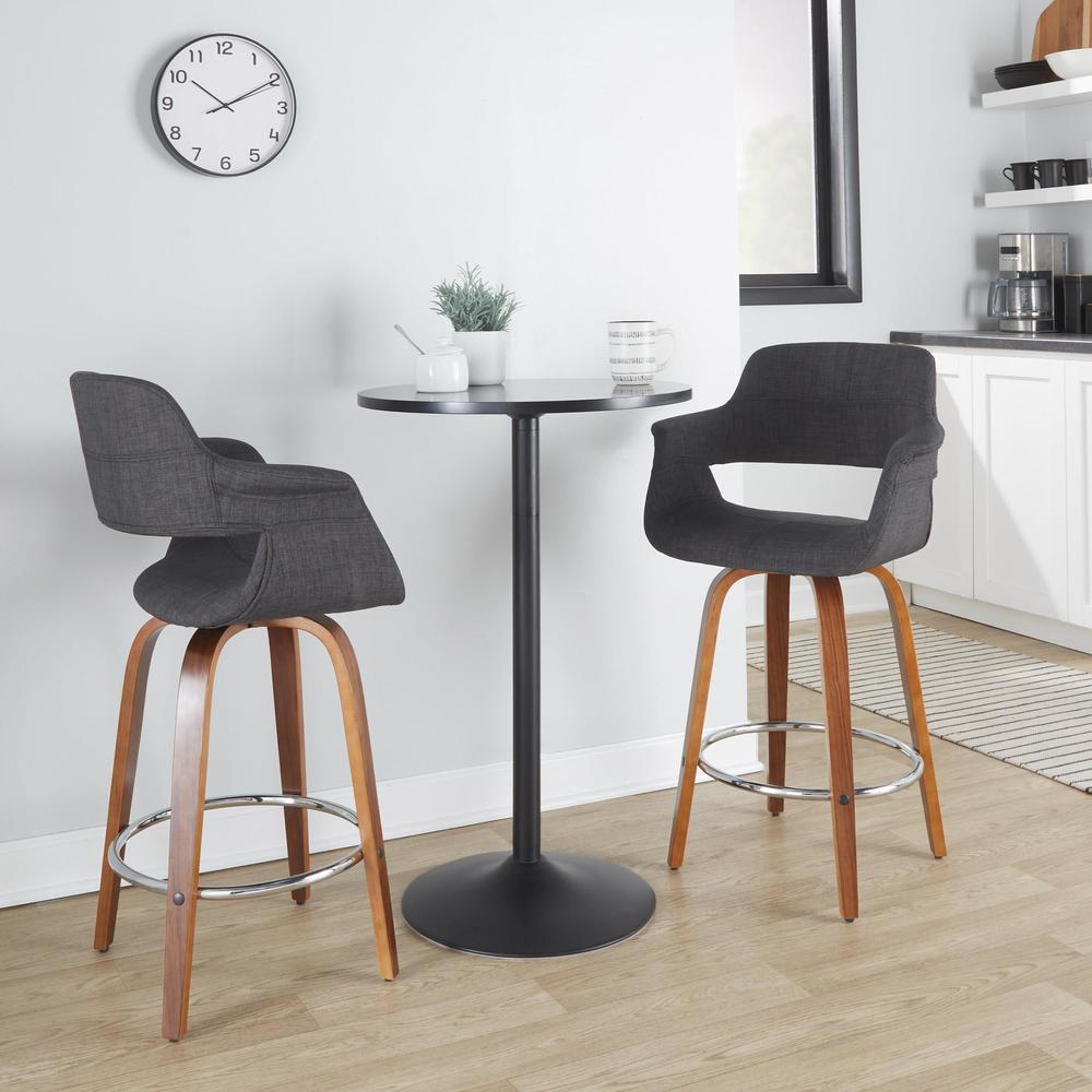 Grey Vintage Flair 26" Fixed-Height Counter Stool - Set of 2. Picture 9