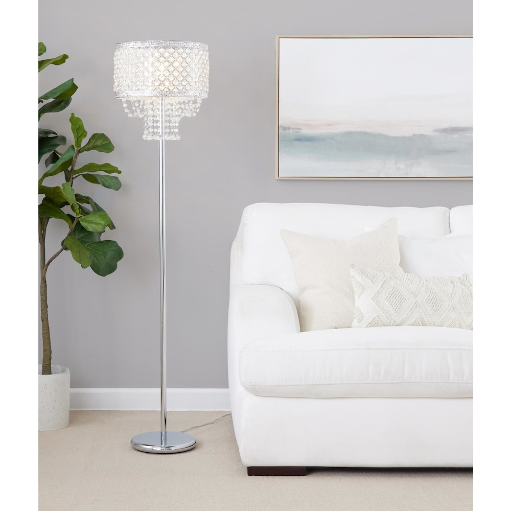 Droplets Sleek 60" Metal Floor Lamp. Picture 8