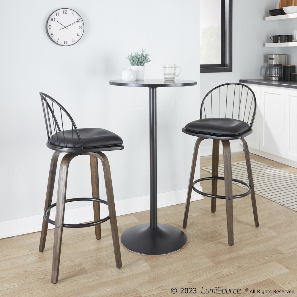 Riley 30" Fixed-Height Barstool - Set of 2. Picture 8