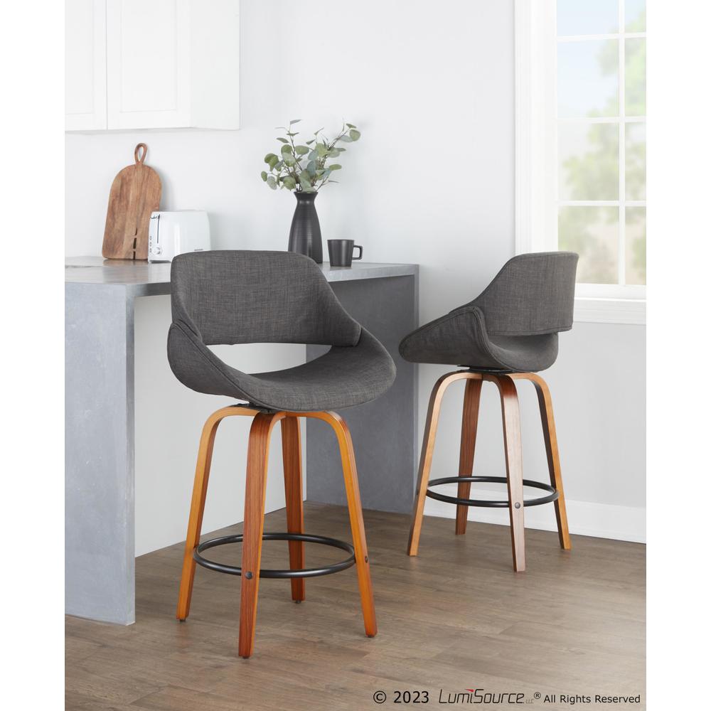 Multi Fabrico 26" Fixed-Height Counter Stool - Set of 2. Picture 9