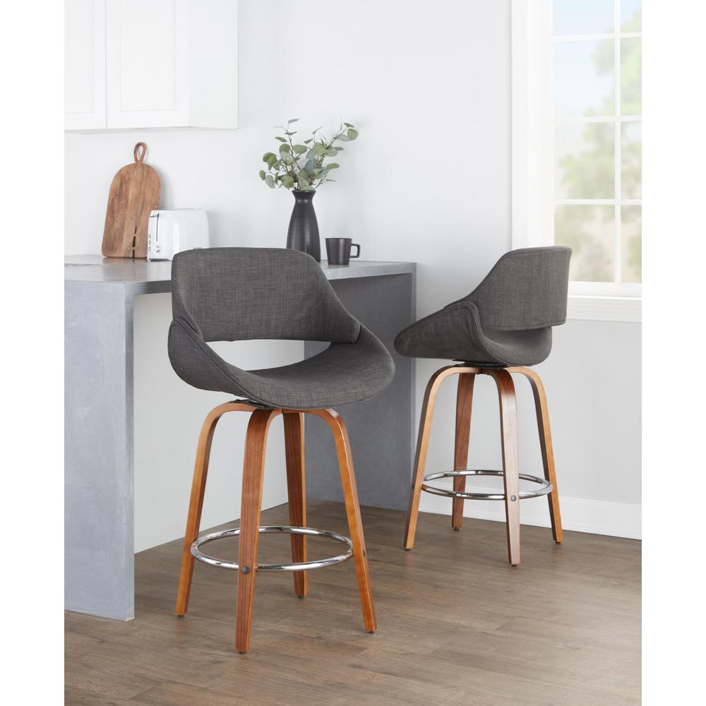 Multi Fabrico 26" Fixed-Height Counter Stool - Set of 2. Picture 8