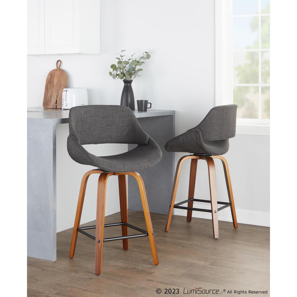 Multi Fabrico 26" Fixed-Height Counter Stool - Set of 2. Picture 8