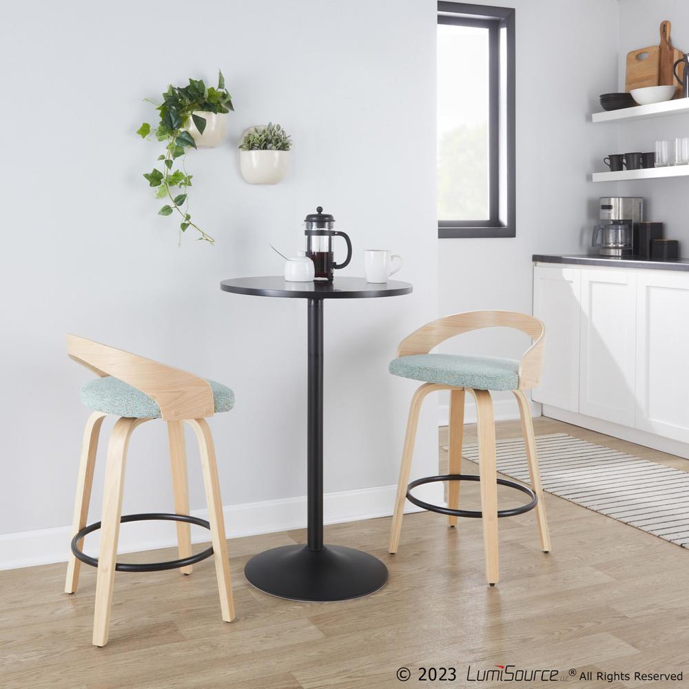 Green Grotto 26" Fixed-Height Counter Stool - Set of 2. Picture 8