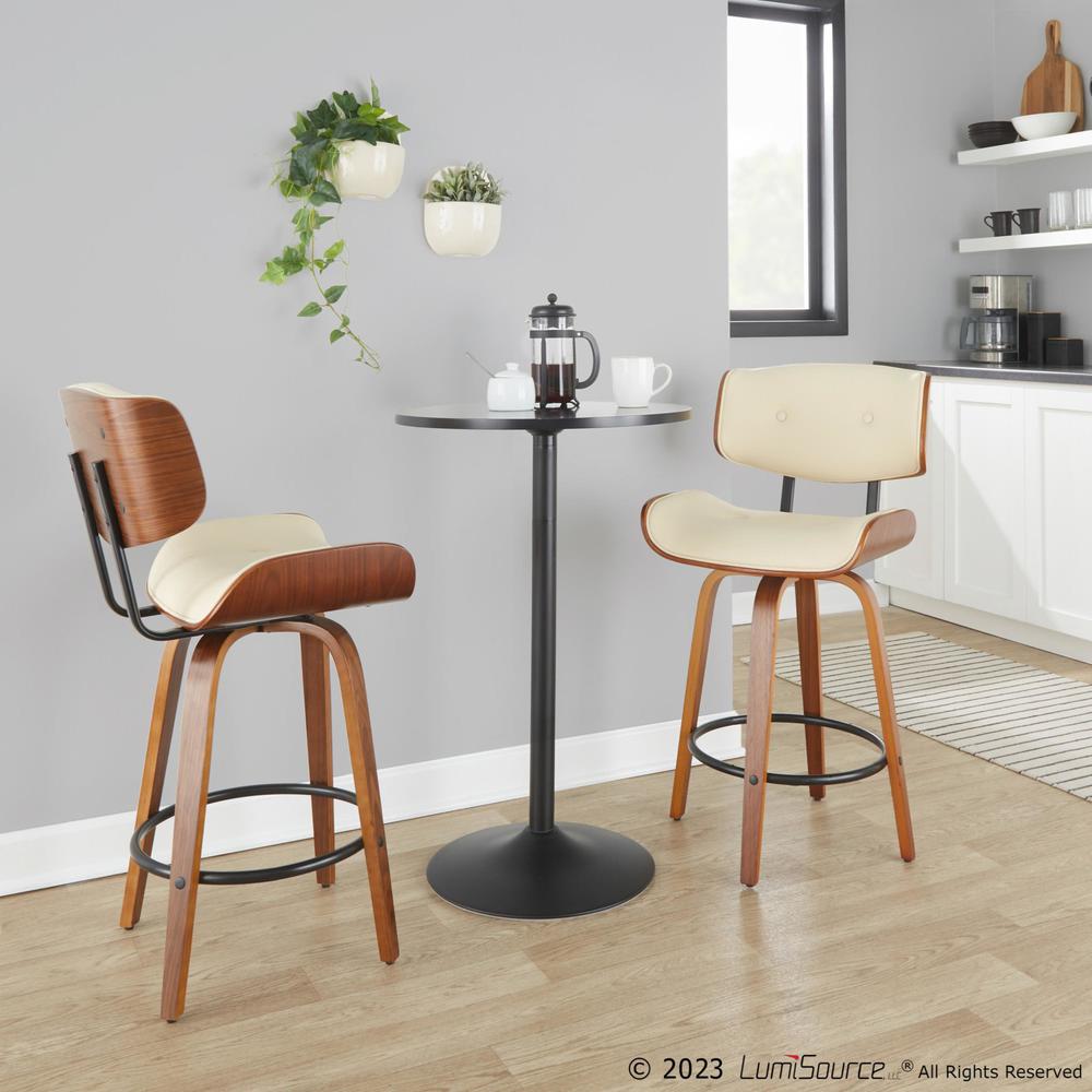 Beige Lombardi 26" Fixed-Height Counter Stool - Set of 2. Picture 7