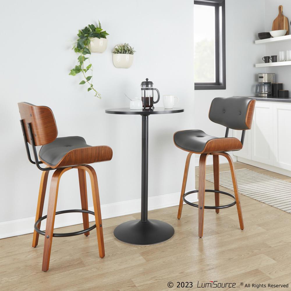 Grey Lombardi 26" Fixed-Height Counter Stool - Set of 2. Picture 8