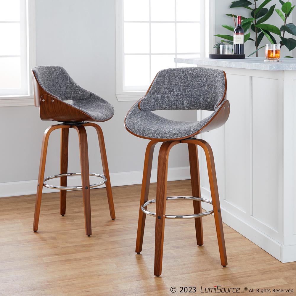 Multi Fabrizzi 30" Fixed-Height Barstool - Set of 2. Picture 6