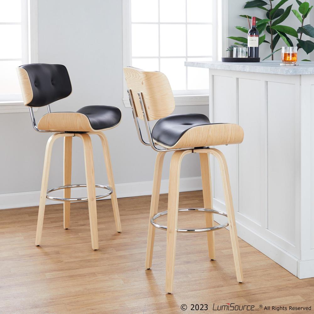 Lombardi 30" Fixed-Height Barstool - Set of 2. Picture 7