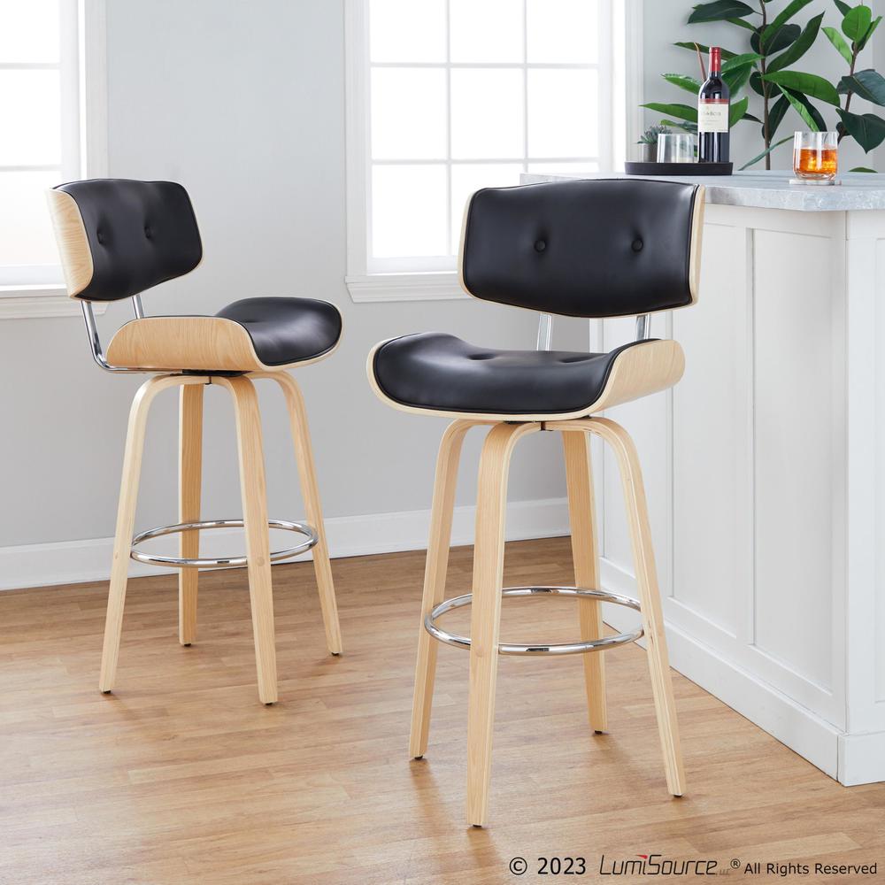 Lombardi 30" Fixed-Height Barstool - Set of 2. Picture 8
