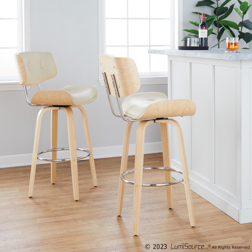 Lombardi 30" Fixed-Height Barstool - Set of 2. Picture 7