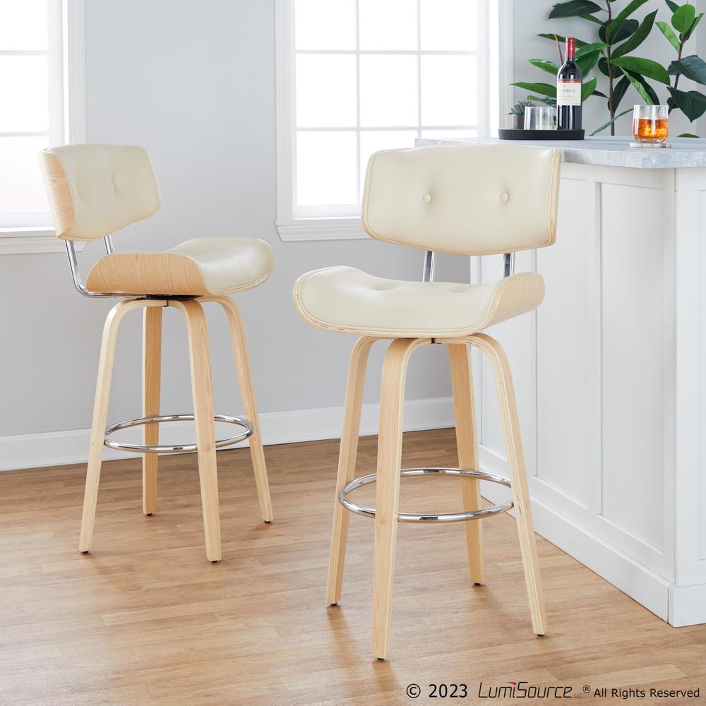 Lombardi 30" Fixed-Height Barstool - Set of 2. Picture 8