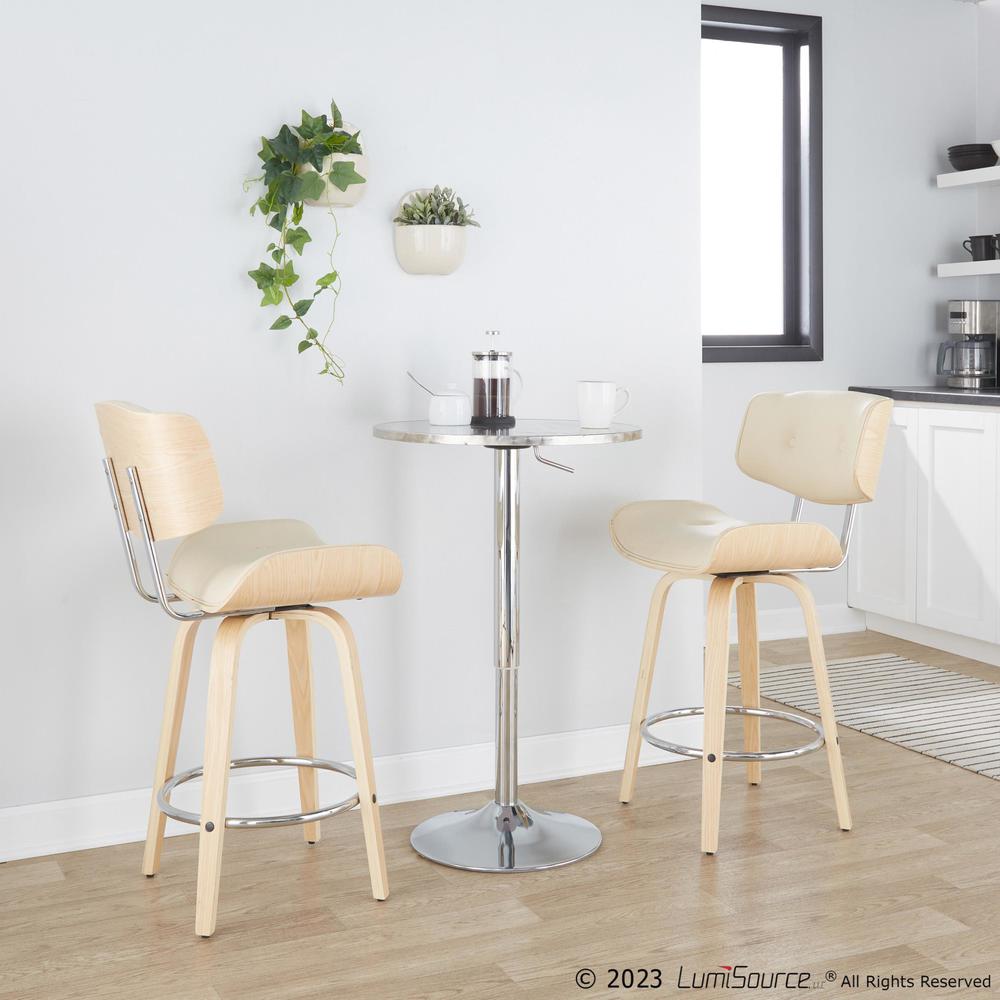 Beige Lombardi 26" Fixed-Height Counter Stool - Set of 2. Picture 8