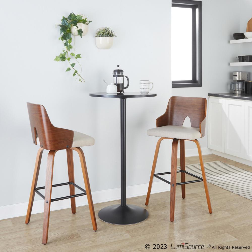 Beige Ariana 30" Fixed-Height Barstool - Set of 2. Picture 10
