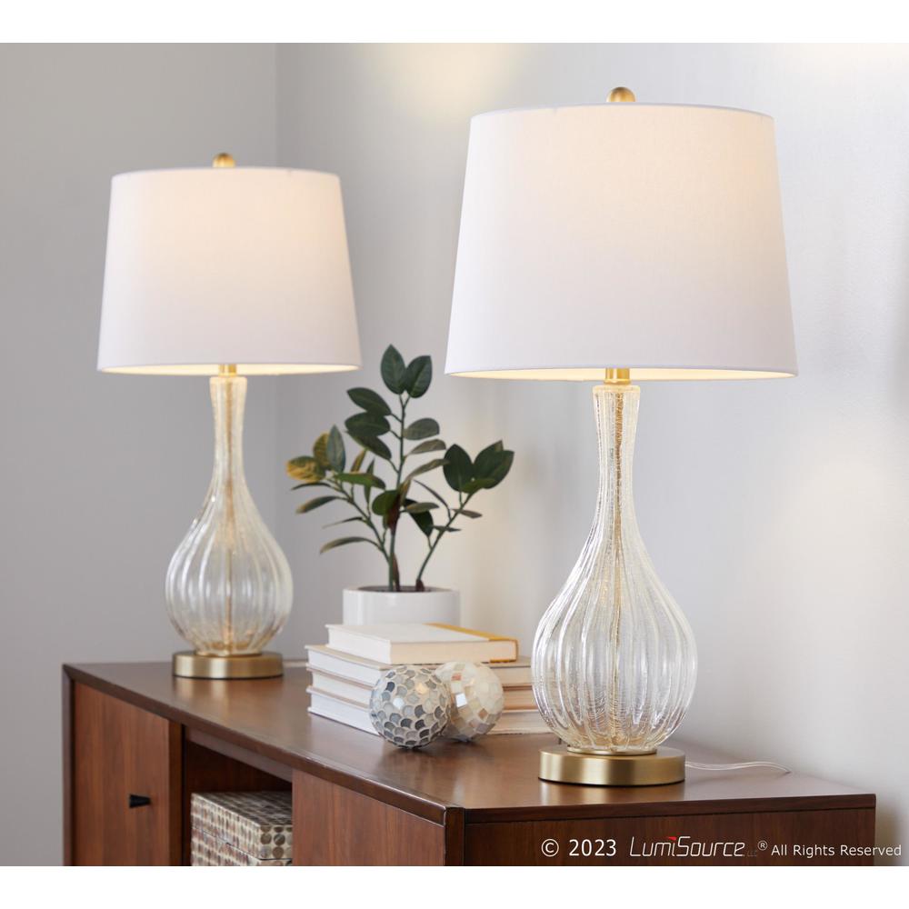 Clear Jenny 27" Glass Table Lamp - Set of 2. Picture 8