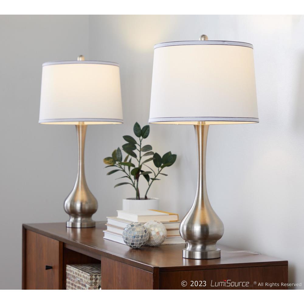 Silver Cairo 28.75" Metal Table Lamp - Set of 2. Picture 6