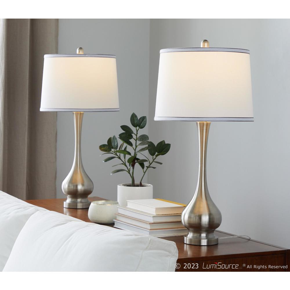 Silver Cairo 28.75" Metal Table Lamp - Set of 2. Picture 7