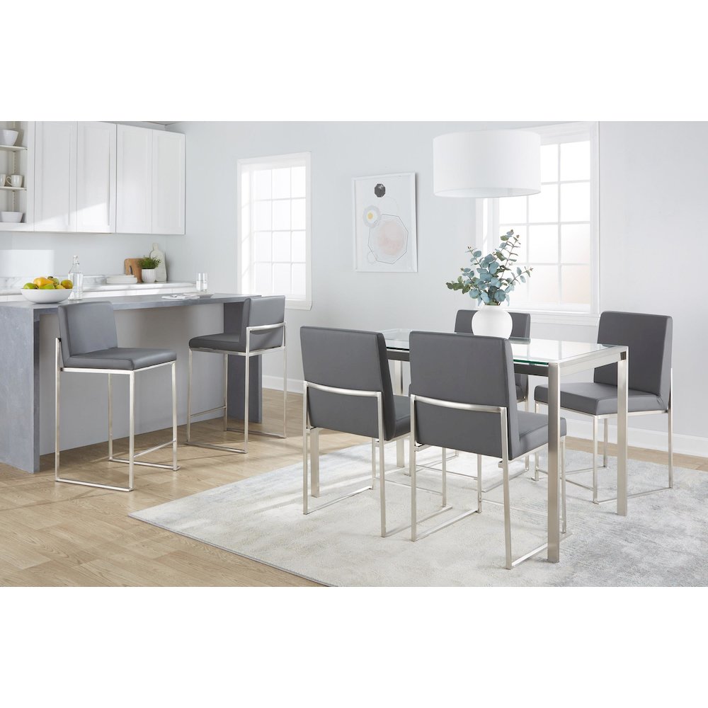 Fuji High Back 26" Fixed-Height Counter Stool - Set Of3. Picture 9
