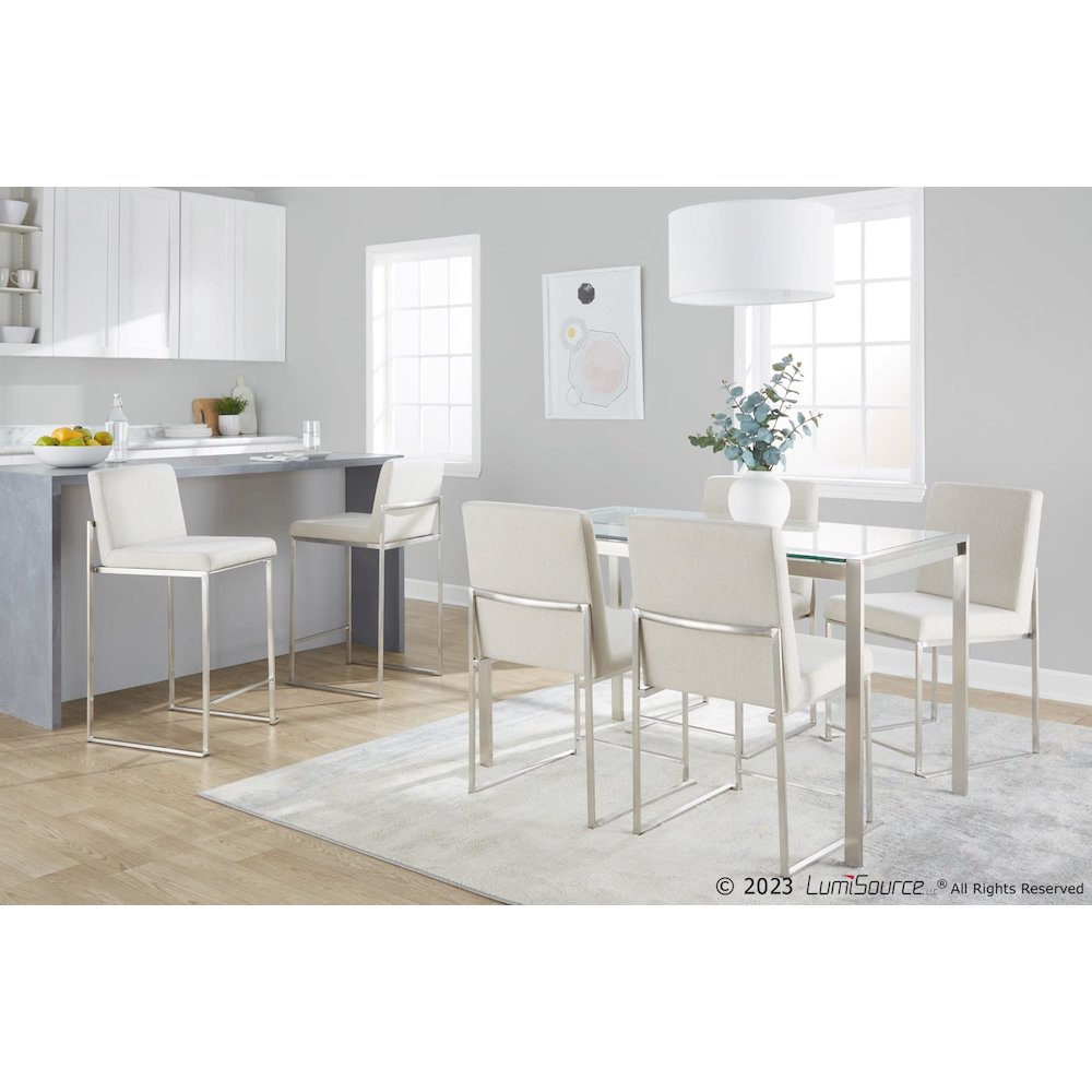 Fuji High Back 26" Fixed-Height Counter Stool - Set of 3. Picture 11