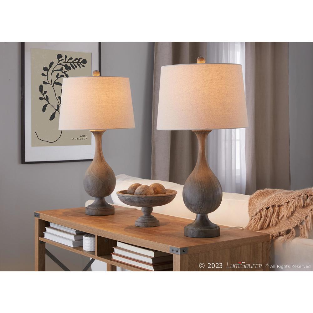 Brown Cipolla Poly 29" Polyresin Table Lamp - Set of 2. Picture 7