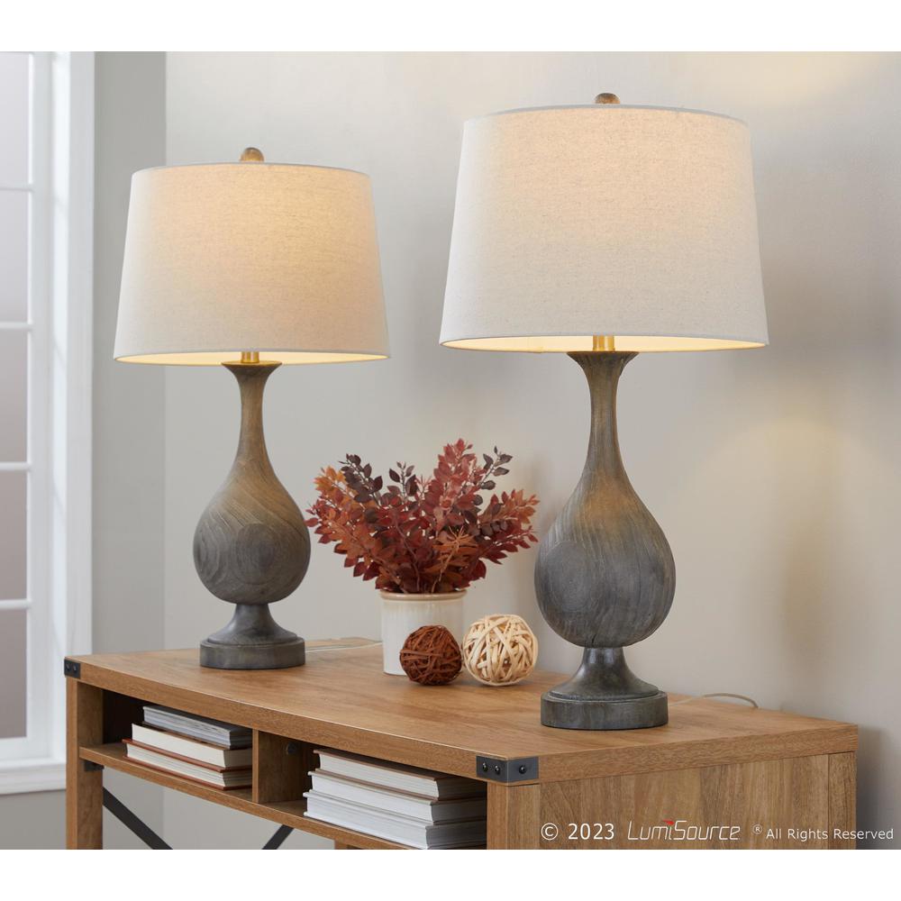 Brown Cipolla Poly 29" Polyresin Table Lamp - Set of 2. Picture 8