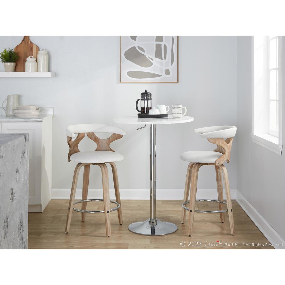 Silver Gardenia 26" Fixed-Height Counter Stool - Set of 2. Picture 9