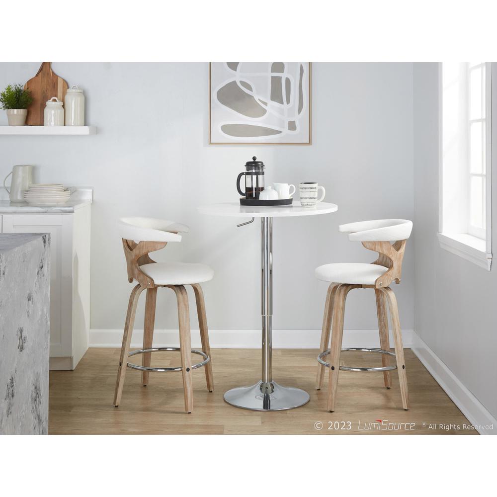 Silver Gardenia 26" Fixed-Height Counter Stool - Set of 2. Picture 10