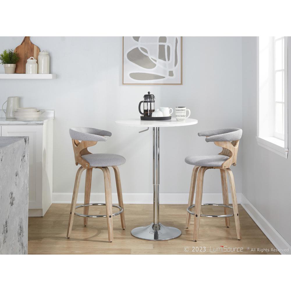 Grey Gardenia 26" Fixed-Height Counter Stool - Set of 2. Picture 9
