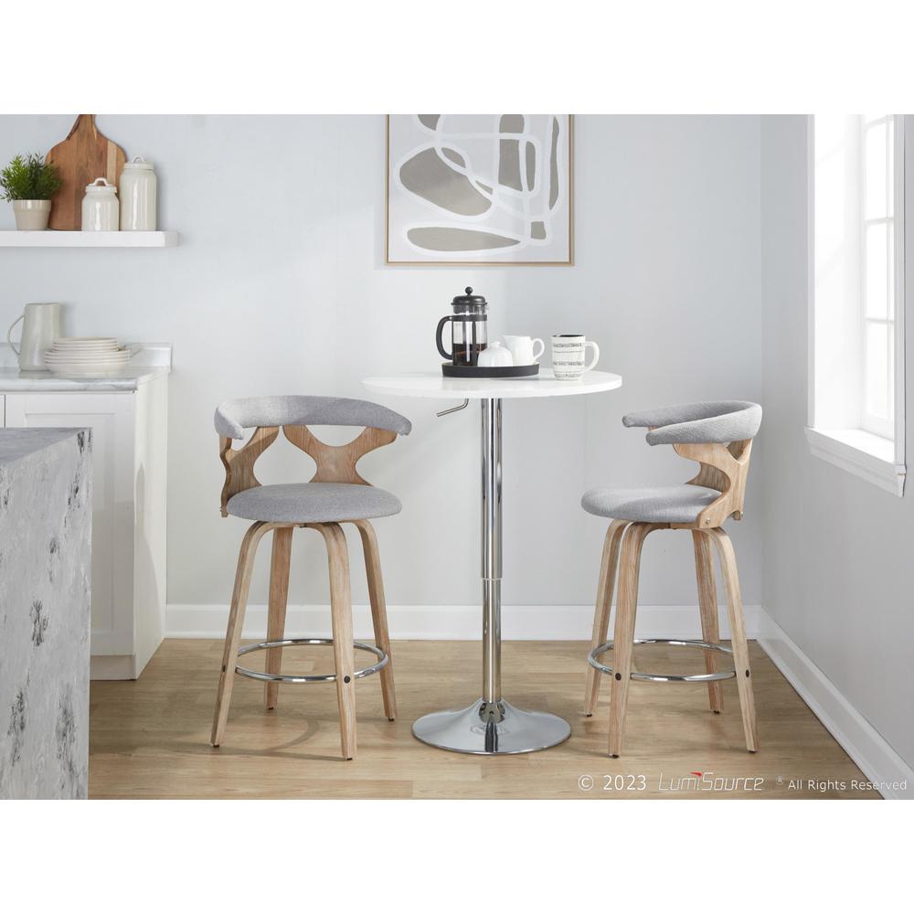 Grey Gardenia 26" Fixed-Height Counter Stool - Set of 2. Picture 10