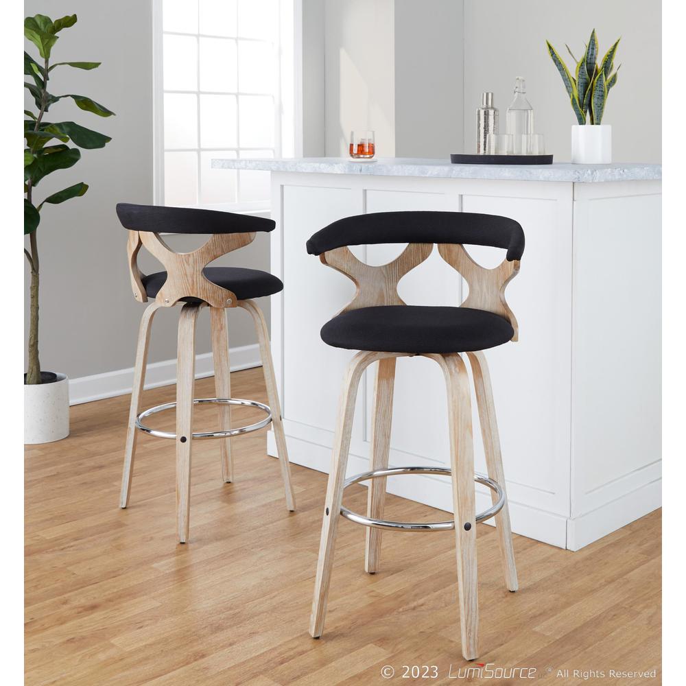 Multi Gardenia 30" Fixed-Height Barstool - Set of 2. Picture 7