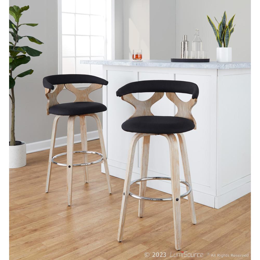 Multi Gardenia 30" Fixed-Height Barstool - Set of 2. Picture 8