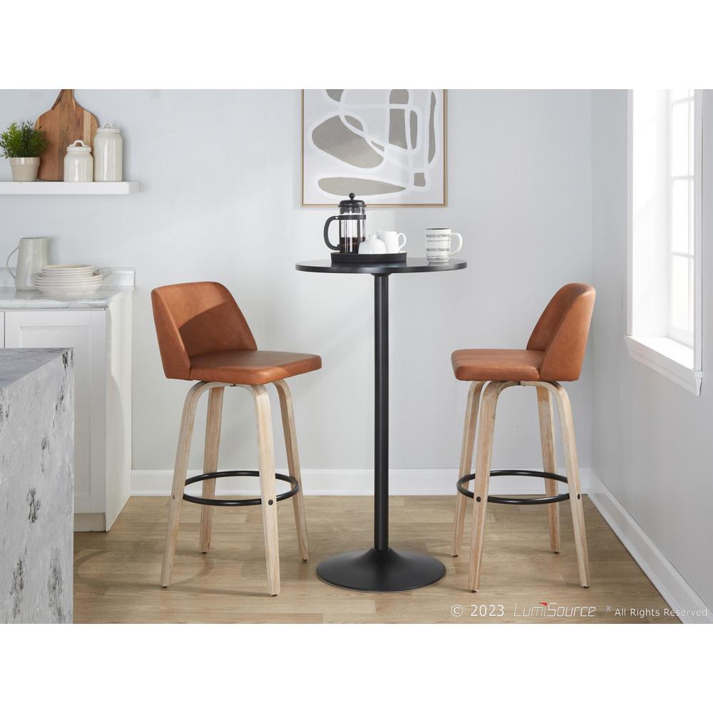 Beige Toriano 30" Fixed-Height Barstool - Set of 2. Picture 10