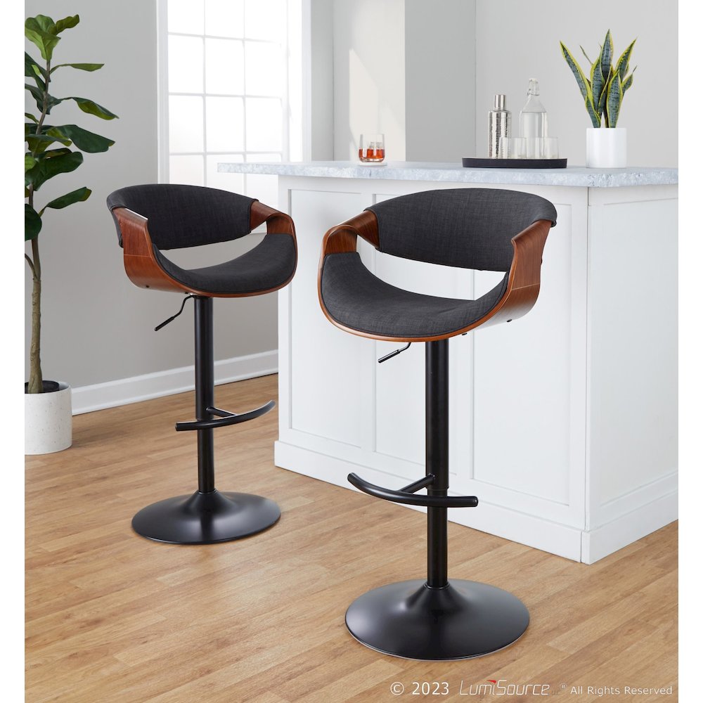 Curvo Adjustable Barstool - Set of 2. Picture 7