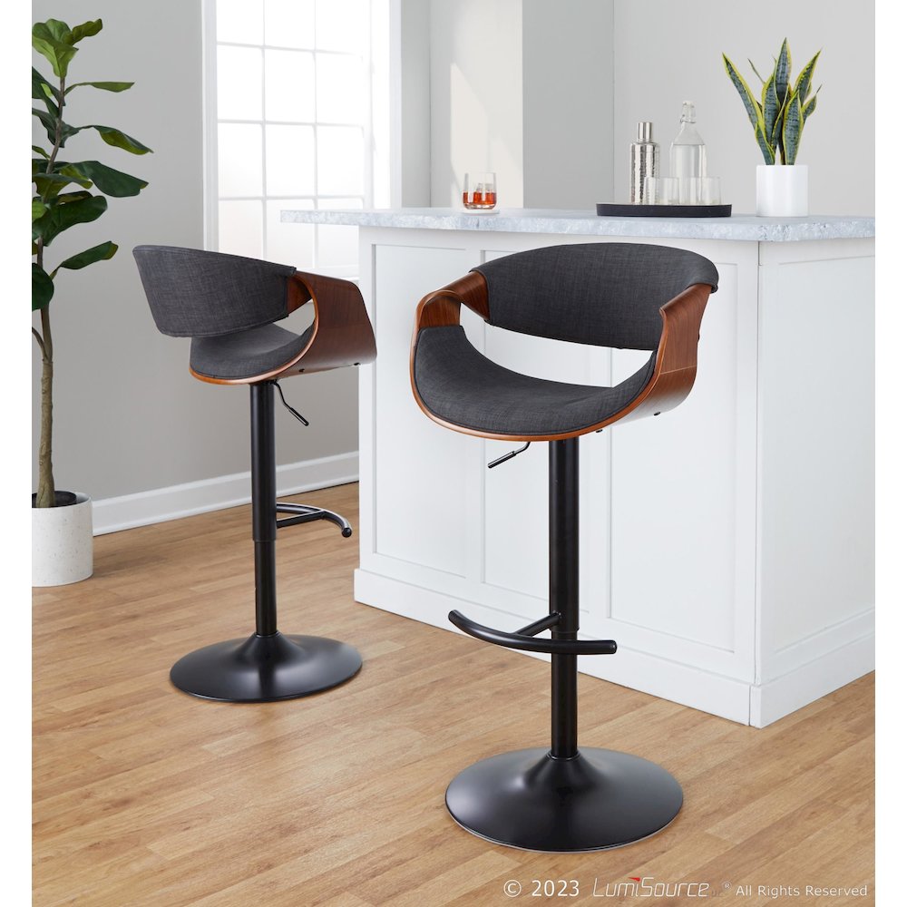Curvo Adjustable Barstool - Set of 2. Picture 8