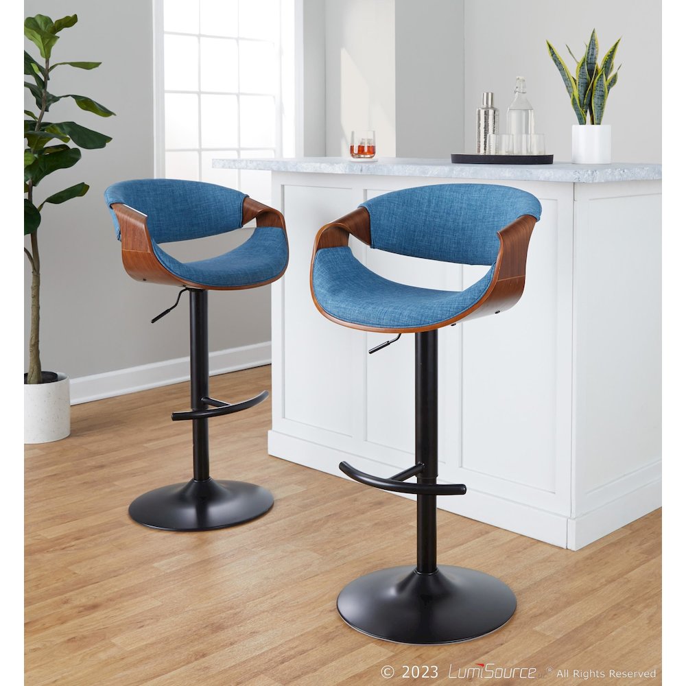 Curvo Adjustable Barstool - Set of 2. Picture 7