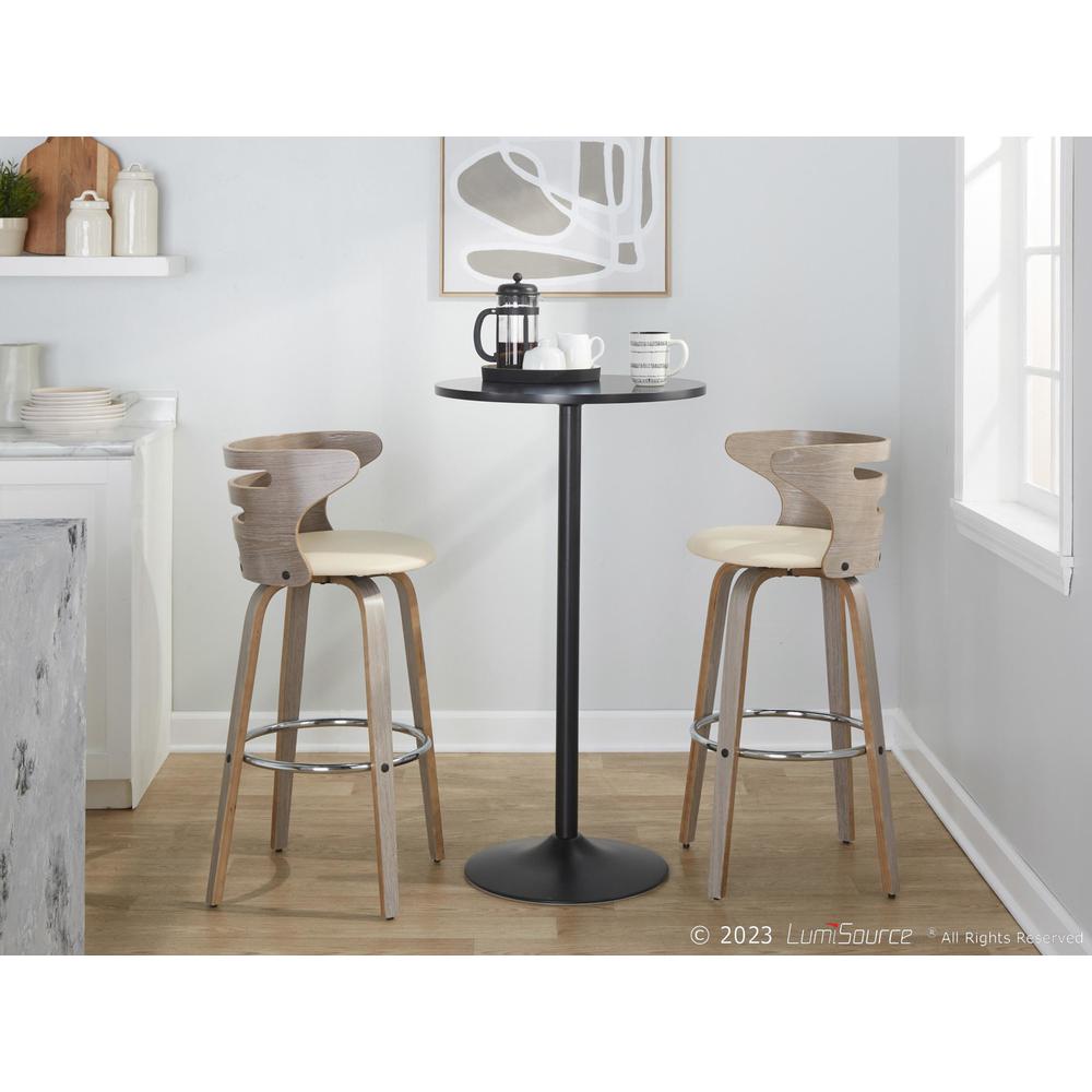 Grey Cosini 30" Fixed-Height Barstool - Set of 2. Picture 10